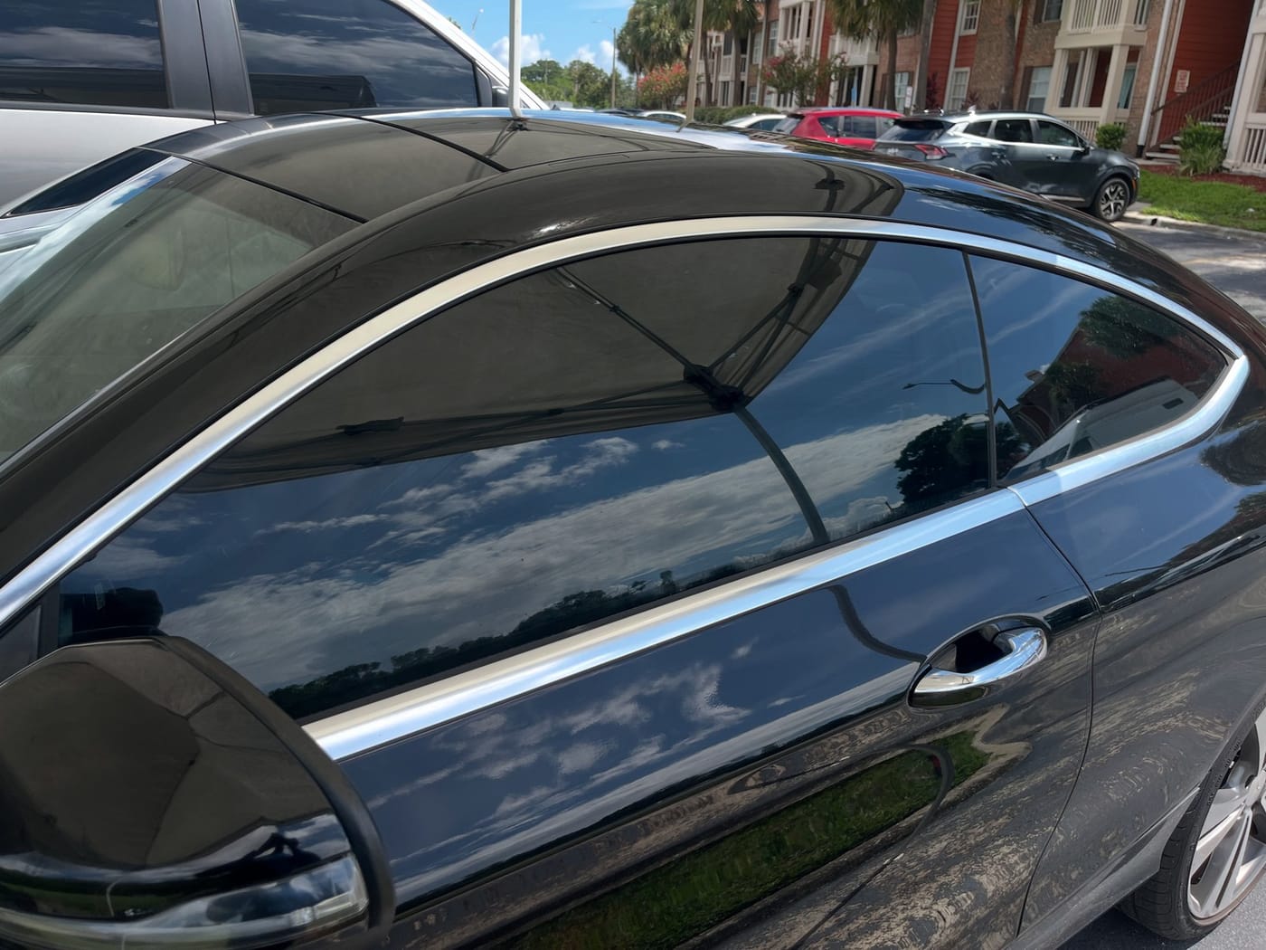 Automotive window tint installation in Clearwater, FL by AMP'D Auto Detailing